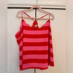 Pink and Red JCrew camisole